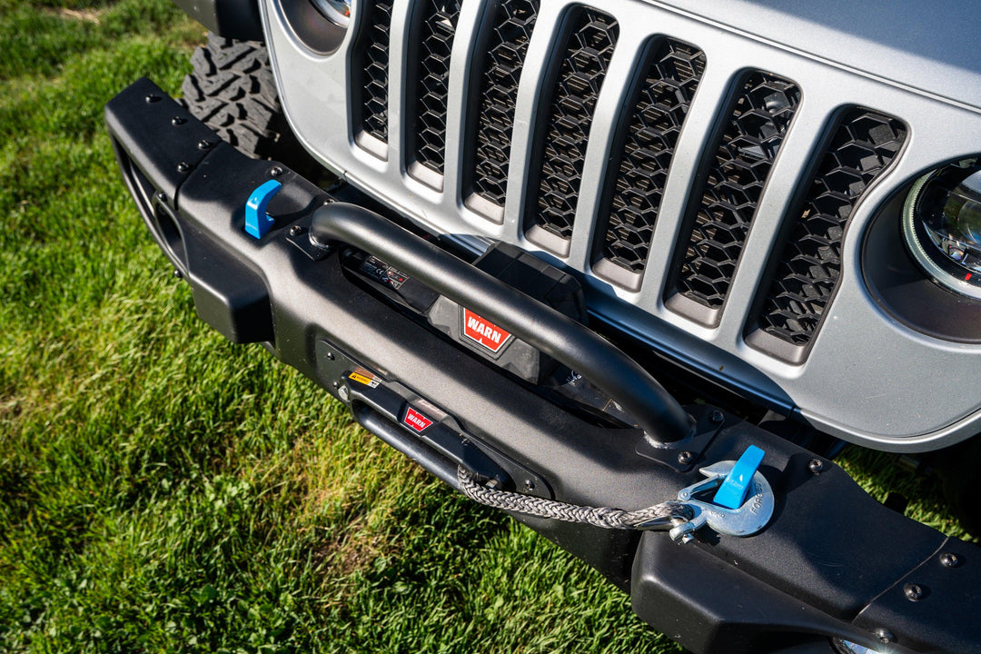 Rocktrix front brush 4.92" height - Compatible with 2018+ Jeep Wrangler JL, 2019+ Gladiator JT - Steel Bar Grille Guard for Steel Rubicon Bumper #size_5-inch-height