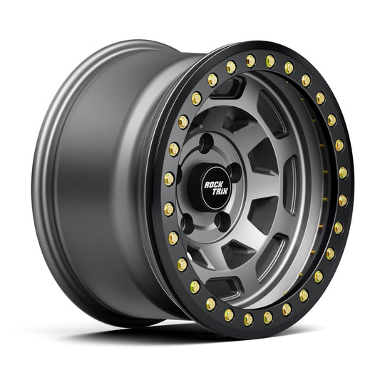 Rocktrix Offroad Wheels RT117BL Matte Gunmetal Beadlock rims - 5 lug holes