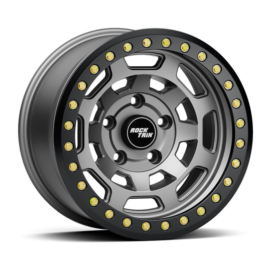 Rocktrix Offroad Wheels RT117BL Matte Gunmetal Beadlock rims - 5 lug holes
