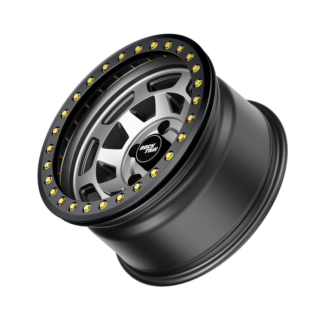 Rocktrix Offroad Wheels RT117BL Matte Gunmetal Beadlock rims - 5 lug holes