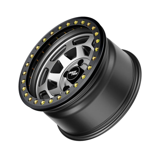 Rocktrix Offroad Wheels RT117BL Matte Gunmetal Beadlock rims - 5 lug holes