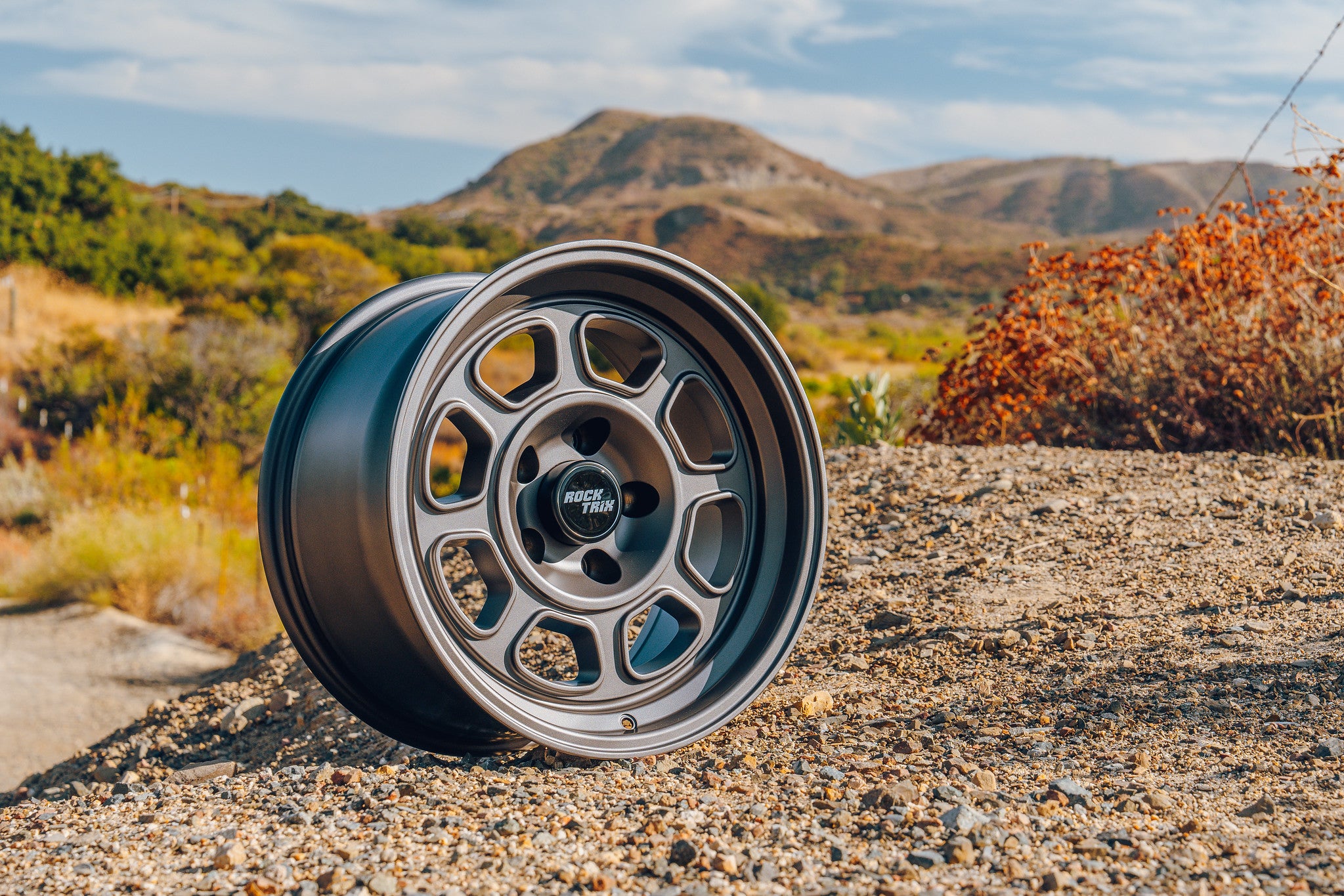 Rocktrix Offroad Wheel RT119 Matte Gunmetal 17x9, for Jeep Toyota Lexus Ford Chevy GMC