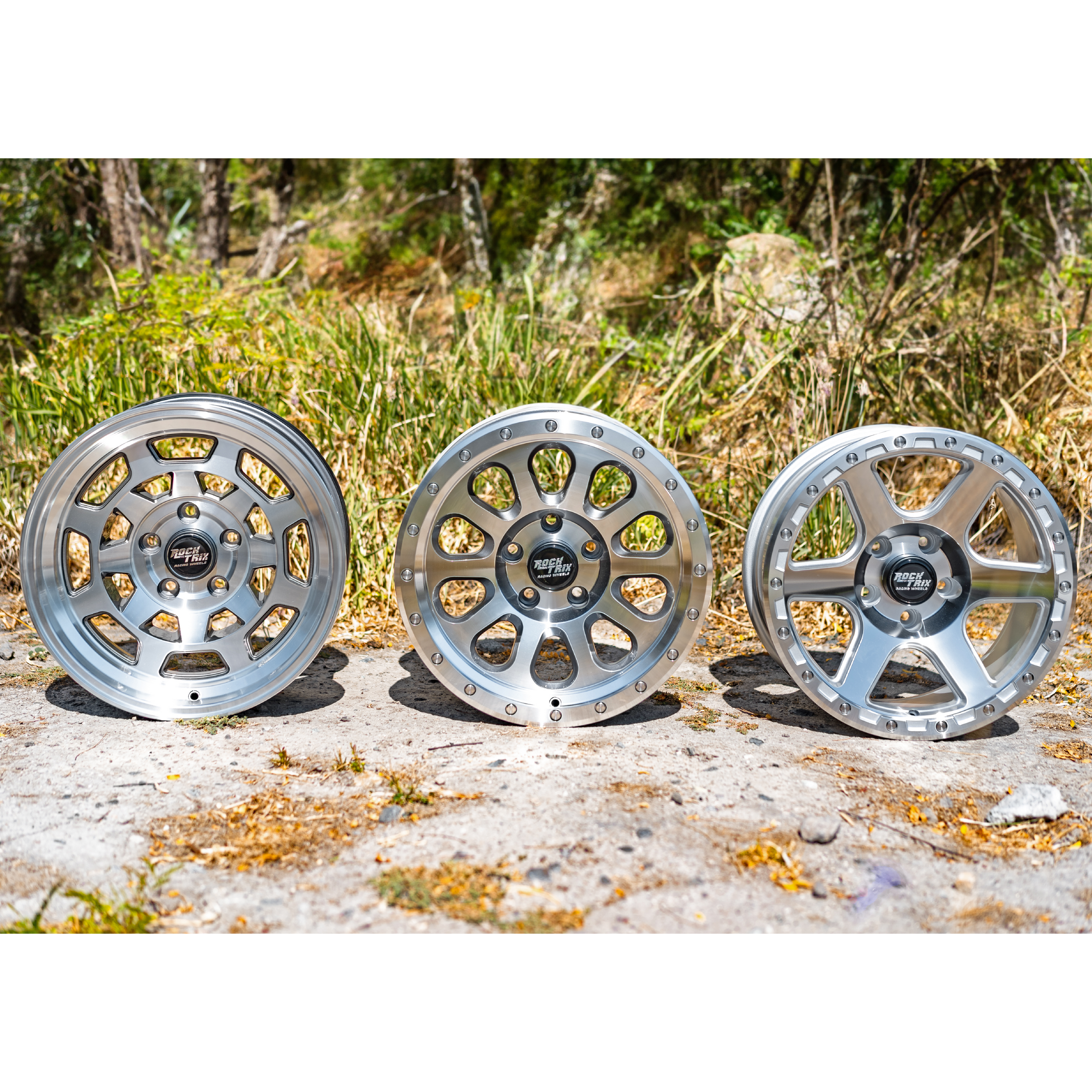 Rocktrix Wheels RT117 & RT111 Machined Gunmetal, RT112 Machined Silver