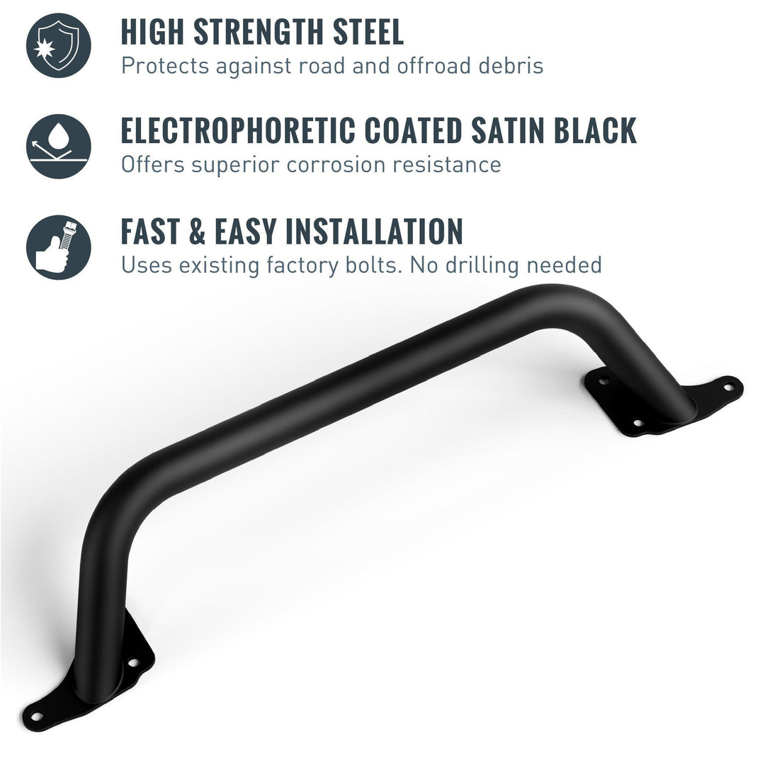 Rocktrix front brush 7.6" height - Compatible with 2018+ Jeep Wrangler JL, 2019+ Gladiator JT - Steel Bar Grille Guard for Steel Rubicon Bumper #size_7-inch-height