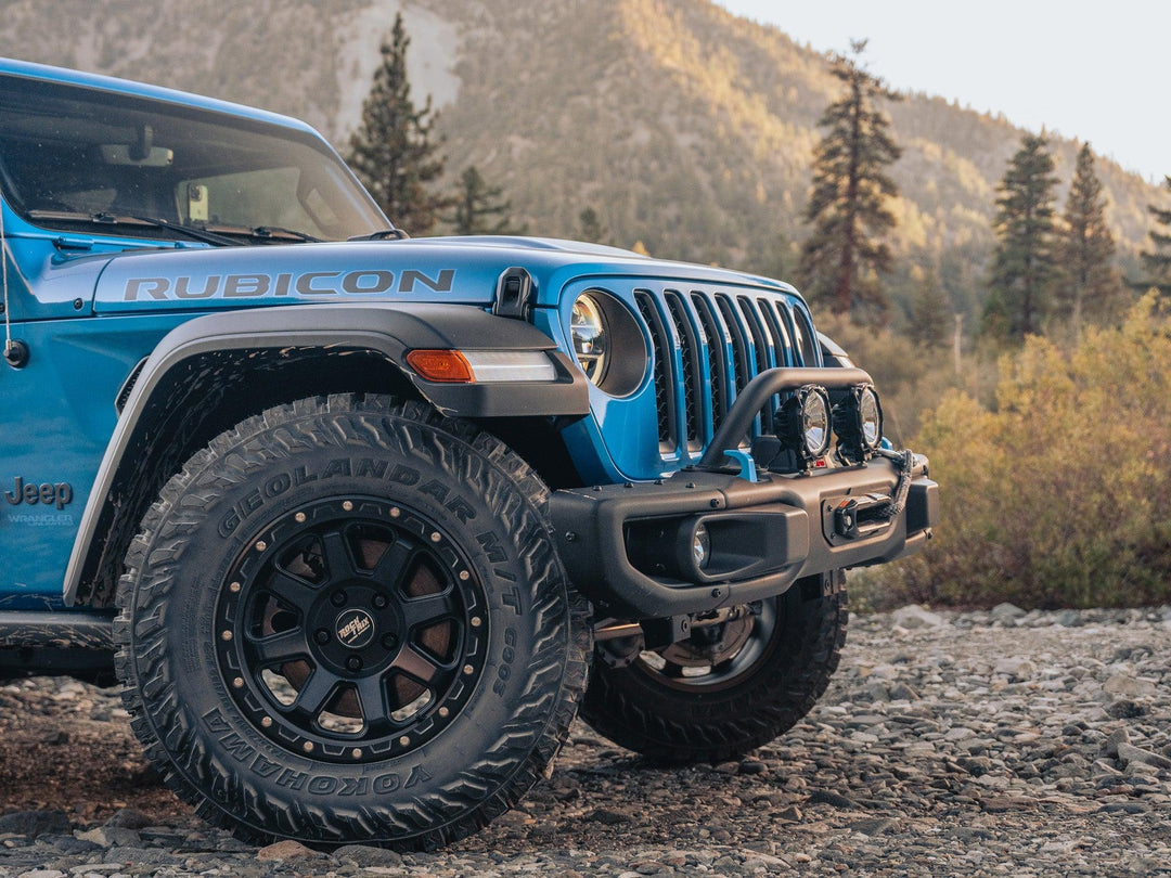 Rocktrix front brush 7.6" height - Compatible with 2018+ Jeep Wrangler JL, 2019+ Gladiator JT - Steel Bar Grille Guard for Steel Rubicon Bumper #size_7-inch-height