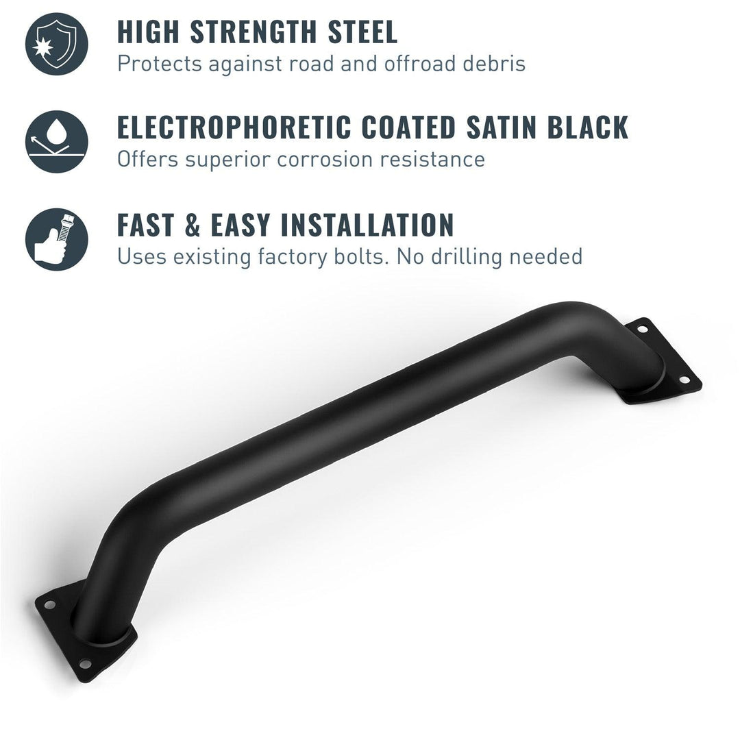 Rocktrix front brush 4.92" height - Compatible with 2018+ Jeep Wrangler JL, 2019+ Gladiator JT - Steel Bar Grille Guard for Steel Rubicon Bumper #size_5-inch-height