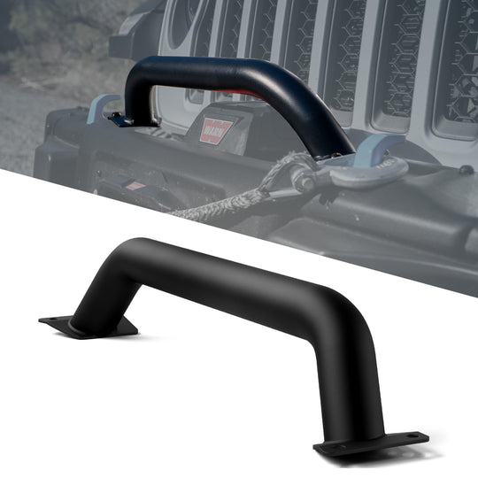 Rocktrix front brush 4.92" height - Compatible with 2018+ Jeep Wrangler JL, 2019+ Gladiator JT - Steel Bar Grille Guard for Steel Rubicon Bumper #size_5-inch-height
