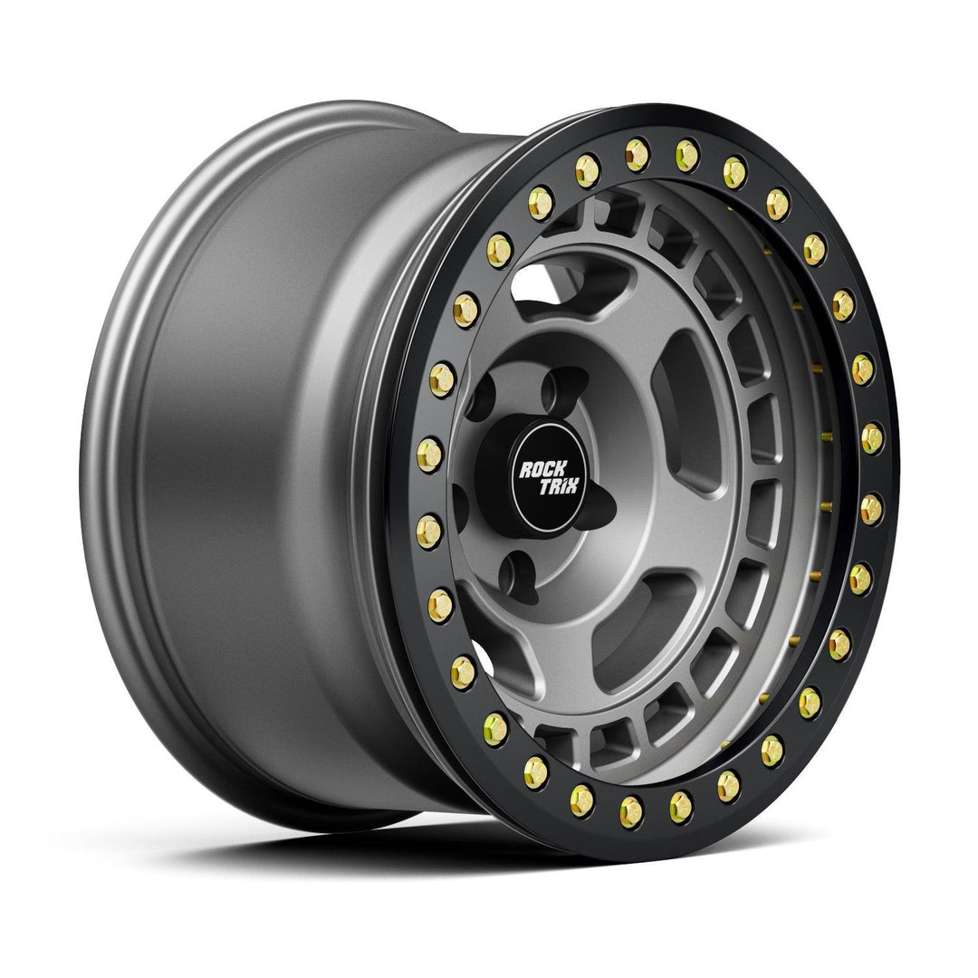 Rocktrix Offroad Wheels RT115BL Beadlock Matte Gunmetal 17x9 rim for Jeep