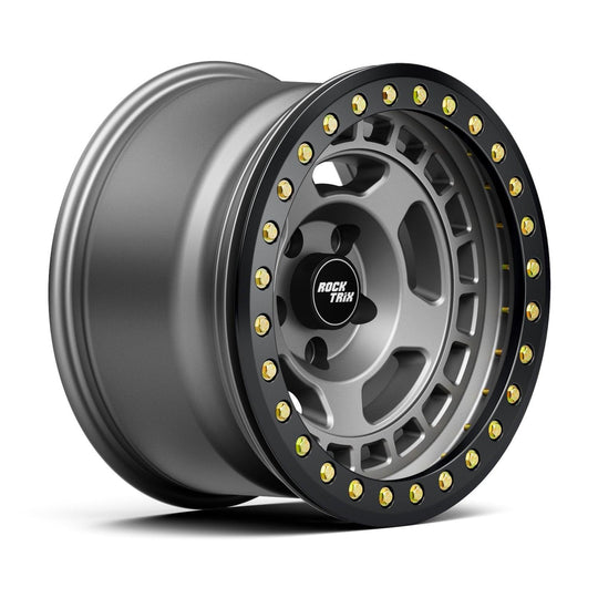 Rocktrix Offroad Wheels RT115BL Beadlock Matte Gunmetal 17x9 rim for Jeep