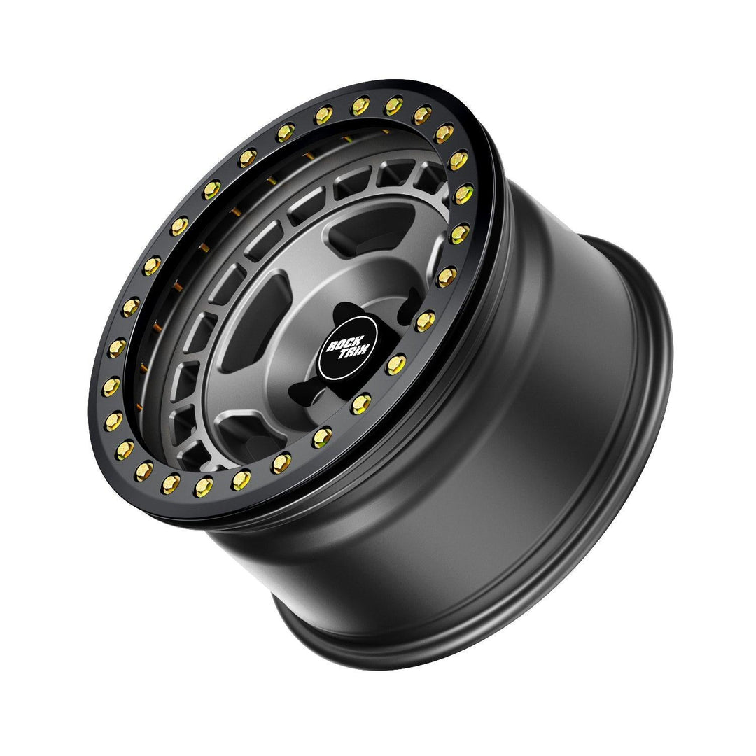 Rocktrix Offroad Wheels RT115BL Beadlock Matte Gunmetal 17x9 rim for Jeep