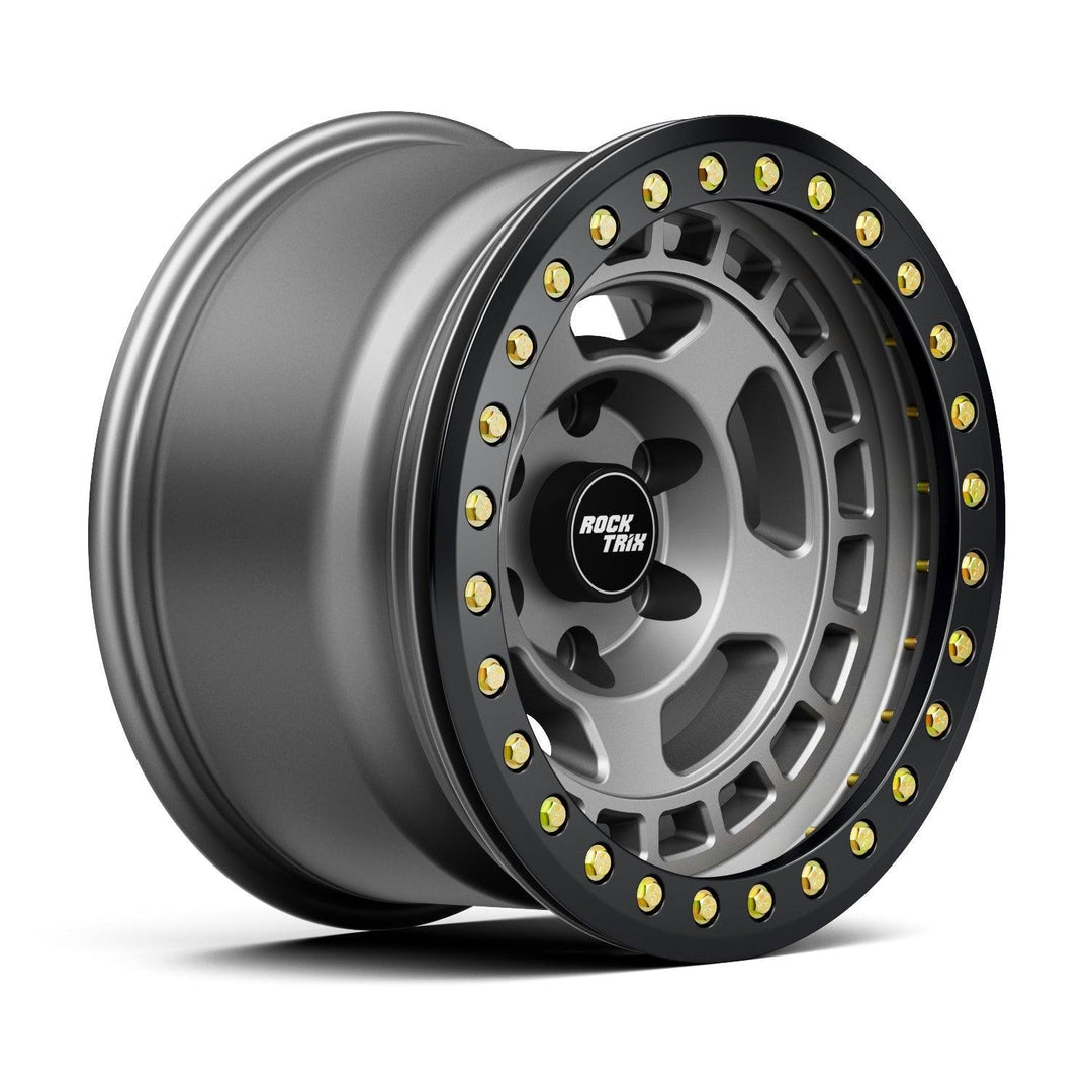 Rocktrix Offroad Wheels RT115BL Beadlock Matte Gunmetal 17x9 rim for Ford Toyota Lexus
