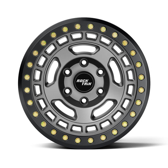 Rocktrix Offroad Wheels RT115BL Beadlock Matte Gunmetal 17x9 rim for Ford Toyota Lexus