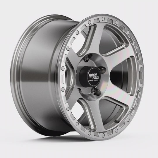 RockTrix RT112 Six Spoke Classic Wheel - Machined Silver 5 lug holes