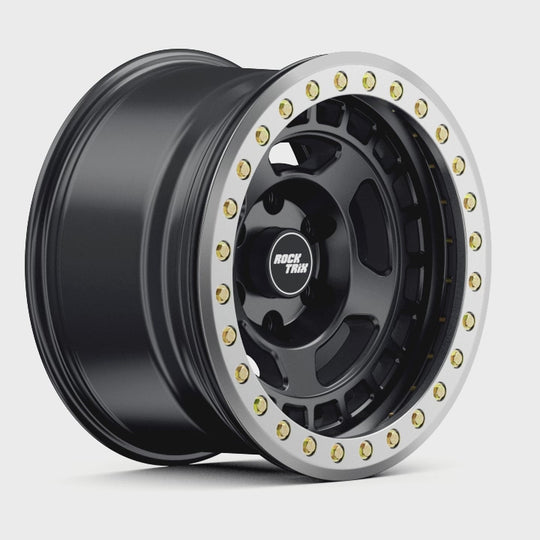 Rocktrix Offroad Wheels RT115BL Beadlock Matte Black 17x9 rim for Ford Toyota Lexus