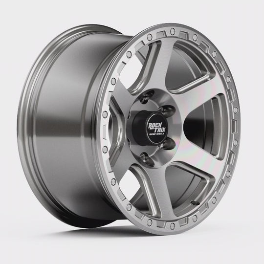 RockTrix RT112 Six Spoke Classic Wheel - Machined Silver 6 lug holes