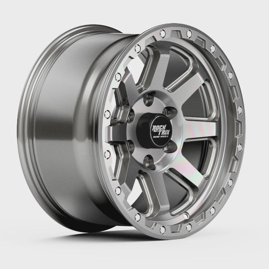 Rocktrix Offroad Wheel RT116 Machined Silver 17x9 rim. 5x127 for Jeep Wrangler JK JL Gladiator JT. 6x139.7 for Toyota Lexus. 360 degree video