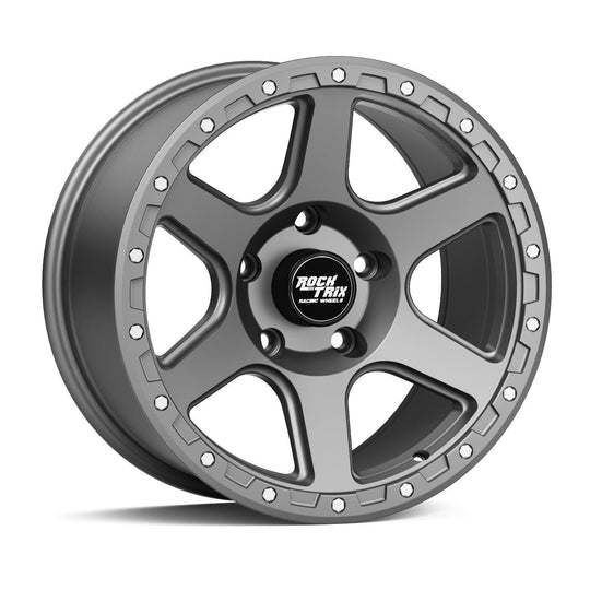 Rocktrix Offroad Wheels - RT112 - Six Spoke Classic - Matte Gunmetal / 5x127 | 71.5 / 20x9 | ET-12 (4.5") - Matte Gunmetal Rims for Tacoma 4Runner F150 Bronco Wrangler Gladiator