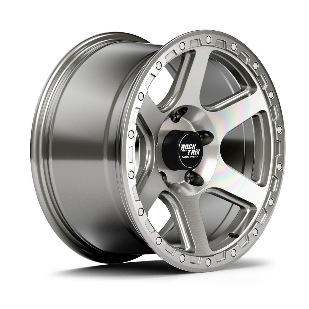 Rocktrix Offroad Wheels - RT112 - Six Spoke Classic - Matte Black / 5x127 | 71.5 / 17x9 | ET-12 (4.5") - Rims for Tacoma 4Runner F150 Bronco Wrangler Gladiator