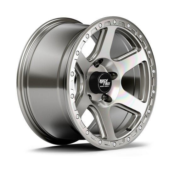 Rocktrix Offroad Wheels - RT112 - Six Spoke Classic - Matte Black / 5x127 | 71.5 / 17x9 | ET-12 (4.5") - Rims for Tacoma 4Runner F150 Bronco Wrangler Gladiator