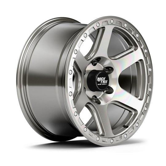 Rocktrix Offroad Wheels - RT112 - Six Spoke Classic - Matte Black / 5x127 | 71.5 / 17x9 | ET-12 (4.5") - Rims for Tacoma 4Runner F150 Bronco Wrangler Gladiator