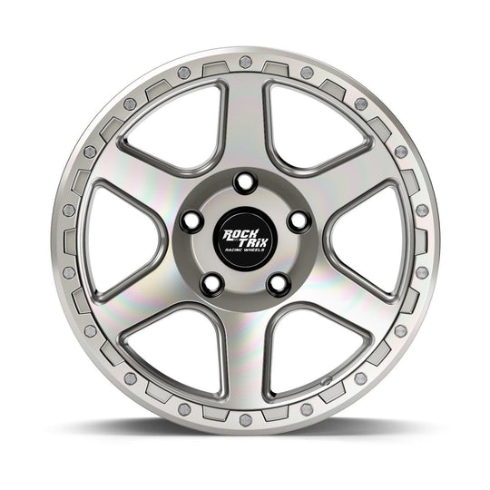 Rocktrix Offroad Wheels - RT112 - Six Spoke Classic - Matte Black / 5x127 | 71.5 / 17x9 | ET-12 (4.5") - Rims for Tacoma 4Runner F150 Bronco Wrangler Gladiator