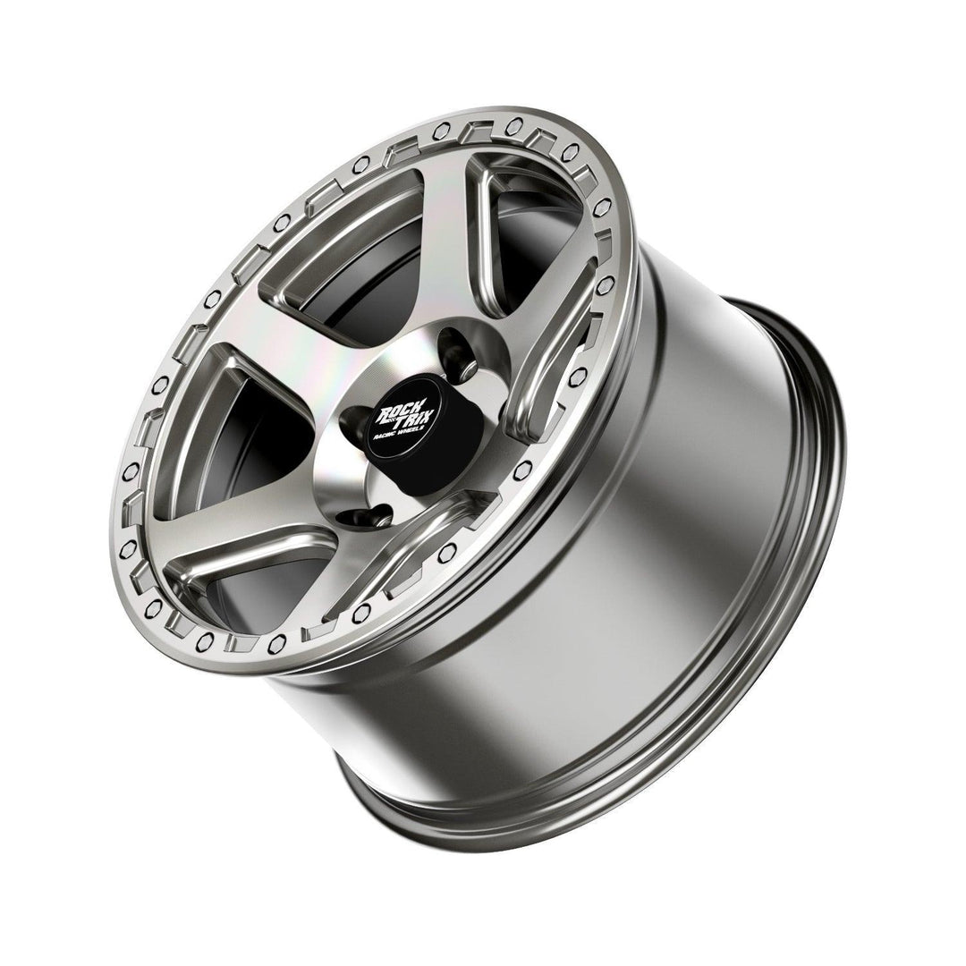 Rocktrix Offroad Wheels - RT112 - Six Spoke Classic - Matte Black / 5x127 | 71.5 / 17x9 | ET-12 (4.5") - Rims for Tacoma 4Runner F150 Bronco Wrangler Gladiator