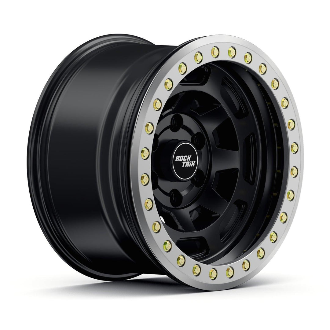 Rocktrix Offroad Wheels RT117BL Matte Black Beadlock rims - 6 lug holes