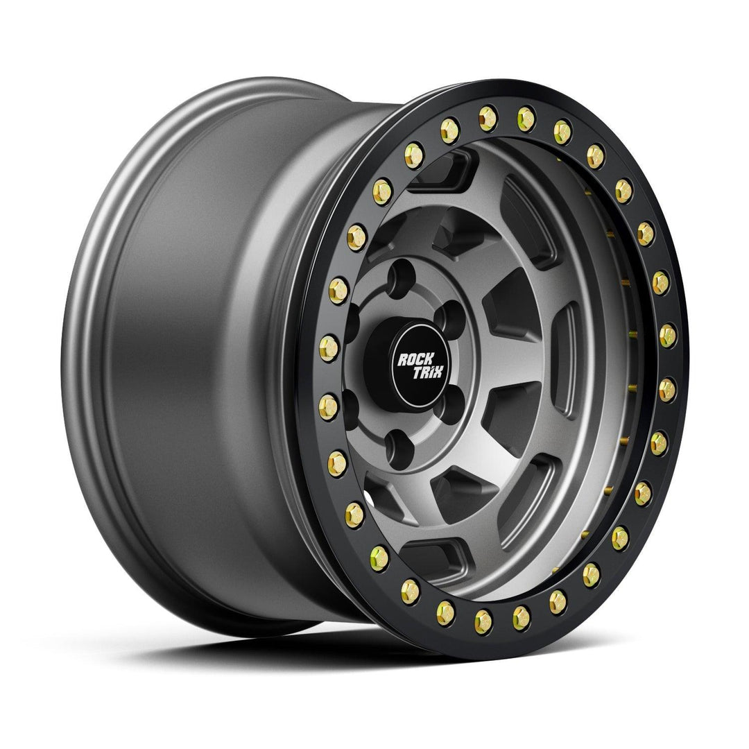 Rocktrix Offroad Wheels RT117BL Matte Gunmetal Beadlock rims - 6 lug holes