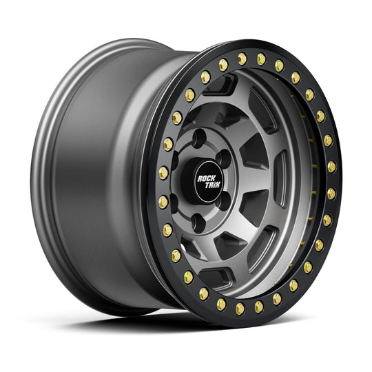 Rocktrix Offroad Wheels RT117BL Matte Gunmetal Beadlock rims - 6 lug holes
