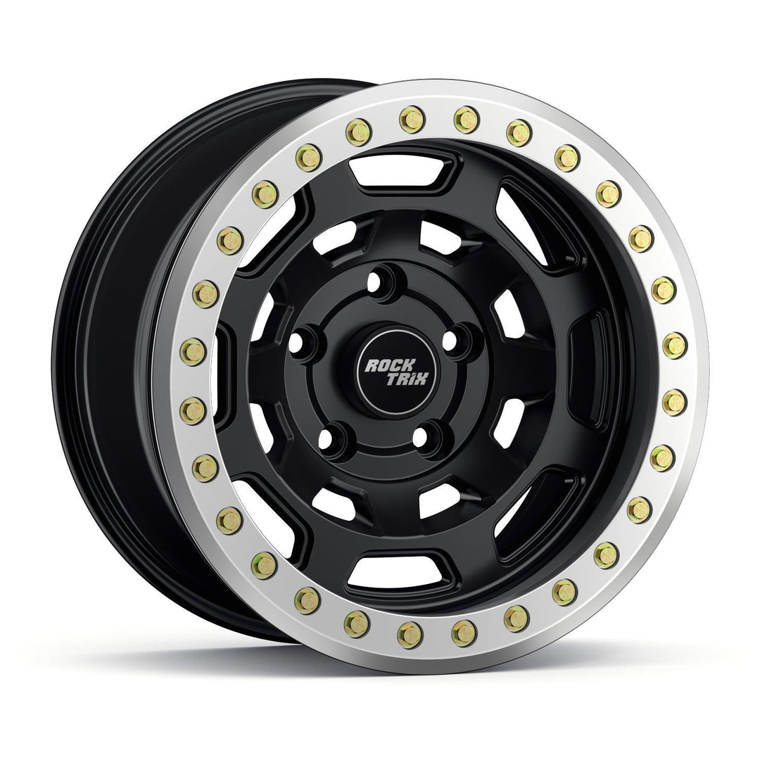 Rocktrix Offroad Wheels RT117BL Matte Black Beadlock rims - 5 lug holes