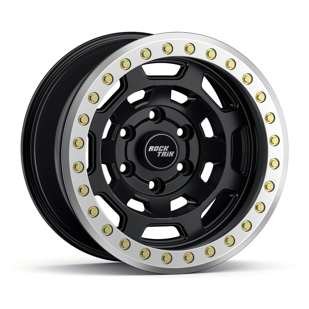 Rocktrix Offroad Wheels RT117BL Matte Black Beadlock rims - 6 lug holes
