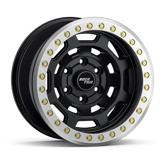 Rocktrix Offroad Wheels RT117BL Matte Black Beadlock rims - 6 lug holes