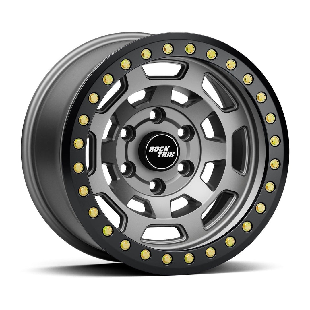 Rocktrix Offroad Wheels RT117BL Matte Gunmetal Beadlock rims - 6 lug holes