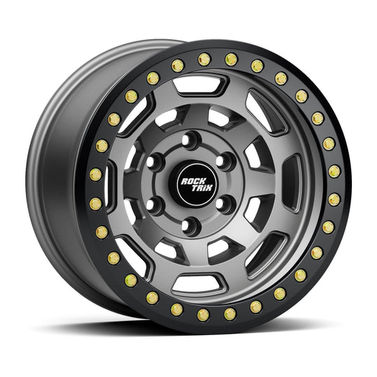 Rocktrix Offroad Wheels RT117BL Matte Gunmetal Beadlock rims - 6 lug holes