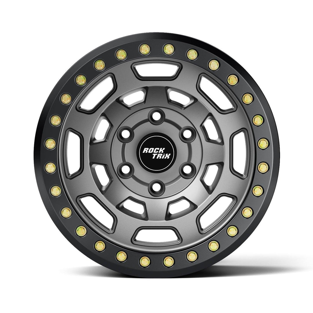Rocktrix Offroad Wheels RT117BL Matte Gunmetal Beadlock rims - 6 lug holes