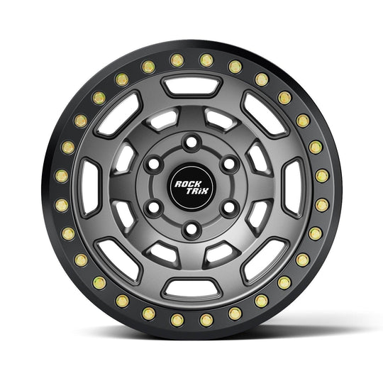 Rocktrix Offroad Wheels RT117BL Matte Gunmetal Beadlock rims - 6 lug holes