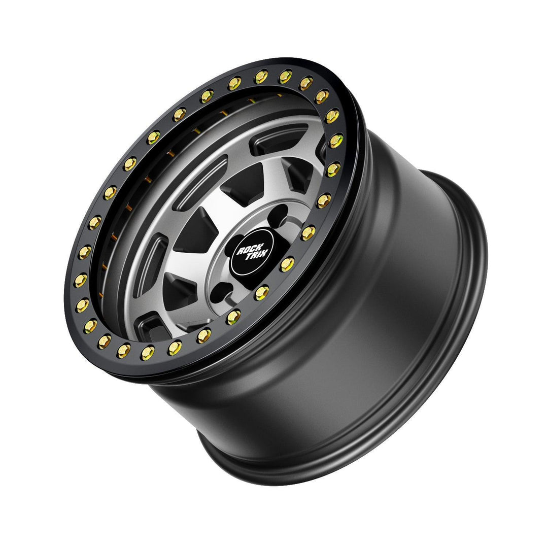 Rocktrix Offroad Wheels RT117BL Matte Gunmetal Beadlock rims - 6 lug holes