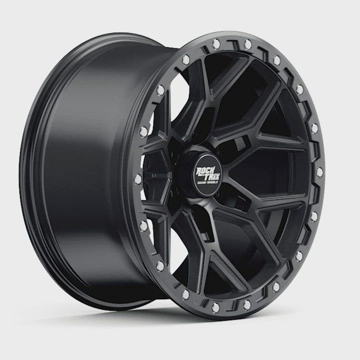 Rocktrix RT107 Wheel - Matte Black 6 lug holes