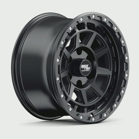 Rocktrix Offroad Wheels - RT114 - 9 Flat Spokes - Matte Black Rims for Tacoma 4Runner F150 Bronco Wrangler Gladiator