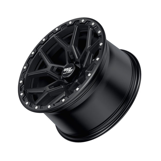 Rocktrix Offroad Wheels - RT107 Six Split Spoke Mesh - Matte Black / 6x135 | 87.1 (for Ford) / 17x9 | ET-12 (4.5") - Matte Black Rims for Tacoma 4Runner F150 Bronco