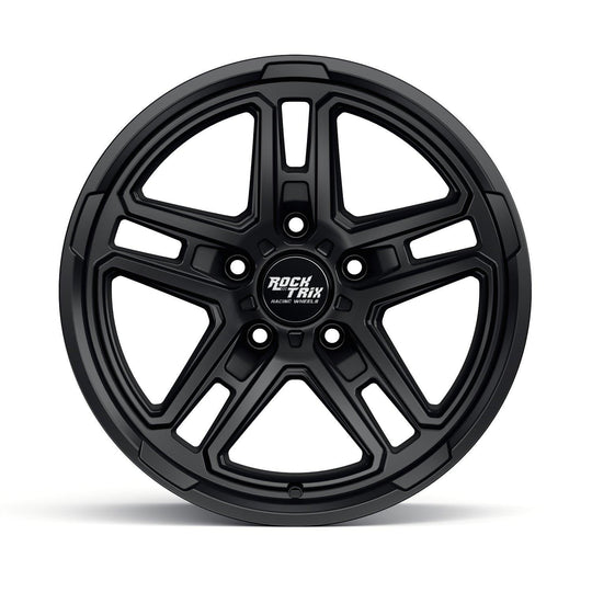 Rocktrix Offroad Wheels - RT108 - Five Dual Spoke - Matte Black / 5x127 | 71.5 / 17x9 | ET-12 (4.5") - Matte Black Rims for Jeep Wrangler