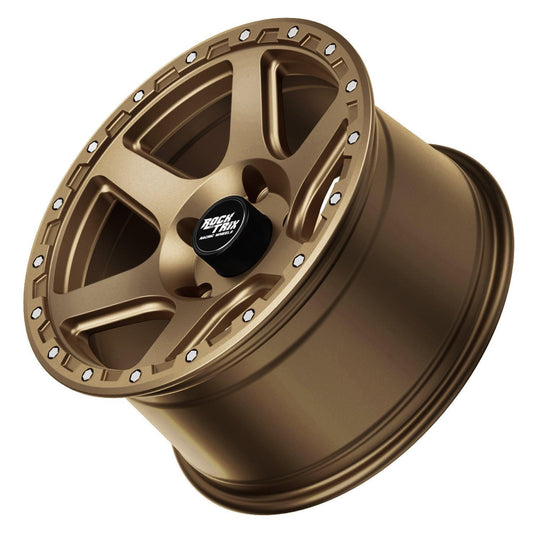 Rocktrix Offroad Wheels - RT112 - Six Spoke Classic - Matte Black / 5x127 | 71.5 / 17x9 | ET-12 (4.5") - Rims for Tacoma 4Runner F150 Bronco Wrangler Gladiator