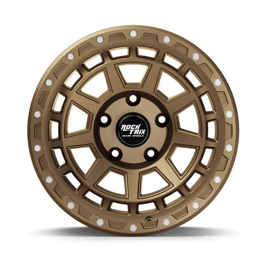 Rocktrix Offroad Wheels - RT114 - 9 Flat Spokes - Matte Black / 5x127 | 71.5 / 17x9 ET-12 (4.5") - Rims for Tacoma 4Runner F150 Bronco Wrangler Gladiator