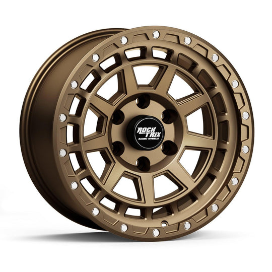 Rocktrix Offroad Wheels - RT114 - 9 Flat Spokes - Matte Bronze / 6x135 | 87.1 / 17x9 ET-12 (4.5") - Rims for Tacoma 4Runner F150 Bronco Wrangler Gladiator