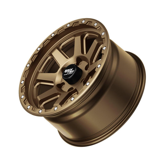 Rocktrix Offroad Wheels - RT116 - 8 Straight Spoke - Matte Black / 5x127 | 71.5 / 17x9 ET-12 (4.5") - Rims for Tacoma 4Runner F150 Bronco Wrangler Gladiator