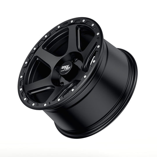 Rocktrix Offroad Wheels - RT112 - Six Spoke Classic - Matte Black / 5x127 | 71.5 / 17x9 | ET-12 (4.5") - Rims for Tacoma 4Runner F150 Bronco Wrangler Gladiator
