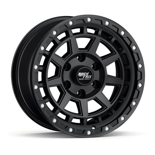 Rocktrix Offroad Wheels - RT114 - 9 Flat Spokes - Matte Black / 6x135 | 87.1 / 17x9 ET-12 (4.5") - Rims for Tacoma 4Runner F150 Bronco Wrangler Gladiator