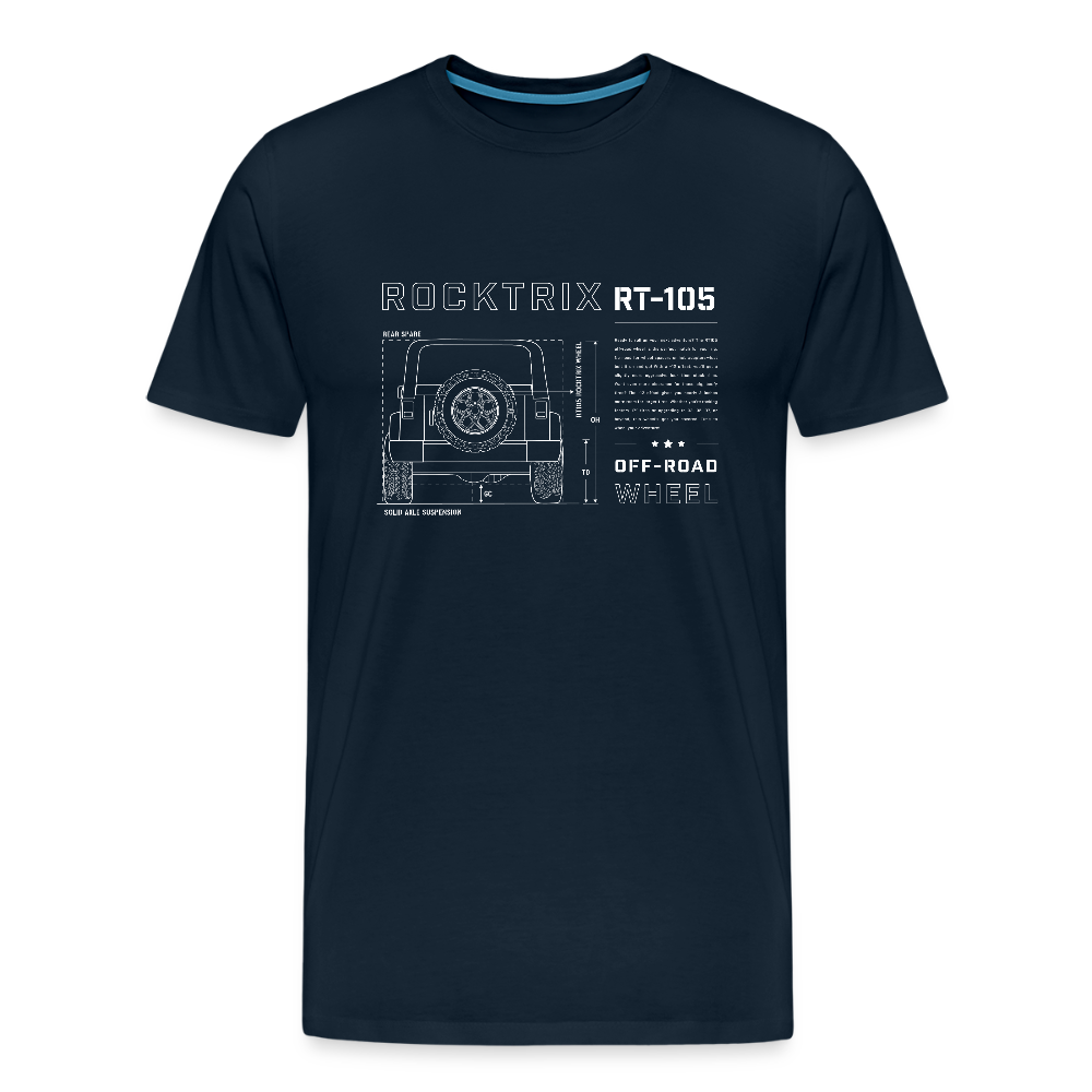 Rocktrix Offroad RT105 wheel Short Sleeve Tee Deep Navy