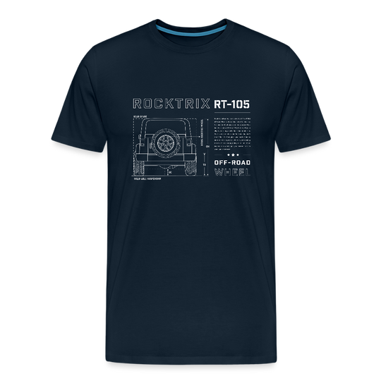 Rocktrix Offroad RT105 wheel Short Sleeve Tee Deep Navy