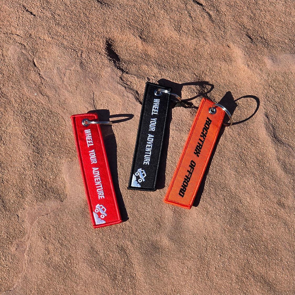RockTrix Flight Tag Keychain - red black orange - Rocktrix Offroad